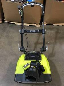Ryobi 40V HP Brushless 21 in. Cordless Single Stage Snow Thrower with (2) 5.0 Ah Batteries open box customer returns see pictures