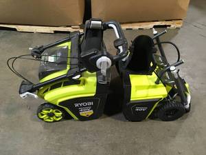 Lot of 2 Ryobi Cordless Snow blowers for parts or repairs tools only