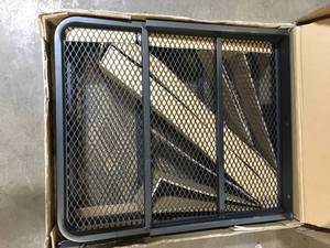 Curt 60 x 24 Black Steel Basket Cargo Carrier (Folding 2 Shank, 500 lbs.) not used see pictures