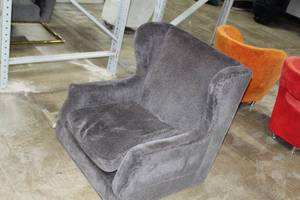 lot 128 image: Grey LinenWood Living Room Arm Chair