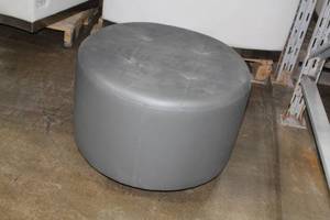 lot 263 image: Black Leather Foot Stool