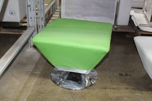 lot 314 image: Ceets Green Plush Ottoman