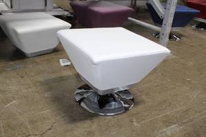 lot 318 image: Ceets White Plush Ottoman