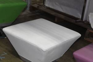 lot 321 image: Ceets White Plush Ottoman
