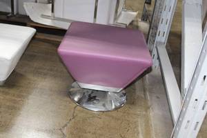 lot 322 image: Ceets Purple Plush Ottoman