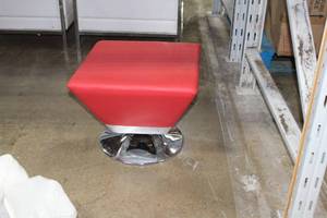 lot 333 image: Ceets Red Plush Ottoman