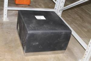 lot 458 image: Black Leather Plush Stool