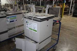 lot 16B image: Royston Self-Checkout Cashier Stand Portable Powered Cabinet
