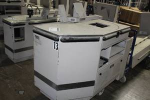 lot 14 image: Pan-Osten Commercial Checkout Stand, Scanner & Conveyor System