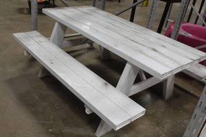 lot 556 image: White Poly Picnic Table