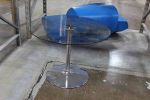 lot 558 image: Lot of (2) Glass TopMetal Table