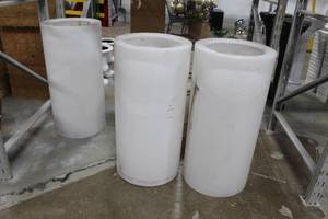 lot 578 image: Lot of (7) Poly Cocktail Tables