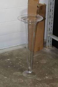 lot 644 image: Lot of (4) Glass Trumpet Vases