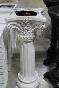 lot 592 image: White Plastic Pedestal