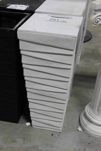 lot 593 image: Lot of (4) White Pedestals