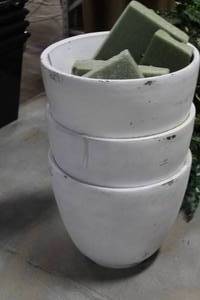 lot 602 image: Lot of (3) Foam Planters