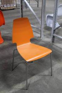 lot 745 image: Lot of (4) Orange Chairs