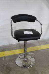 lot 722 image: Black Bar Chair, Adjustable Height