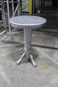 lot 754 image: Silver Wood Bar Table