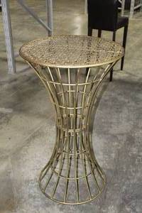 lot 734 image: Lot of (2) Bronze Metal Bar Tables