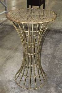 lot 769 image: Lot of (2) Bronze Metal Bar Tables