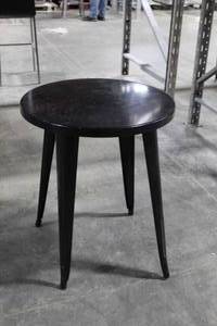 lot 736 image: Lot of (2) Black Metal Bar Tables