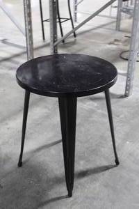 lot 779 image: Lot of (2) Black Metal Bar Tables