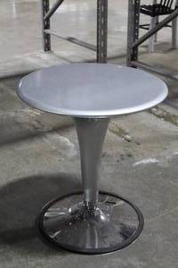 lot 792 image: Lot of (2) Silver Plastic Tables