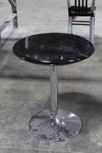 lot 740 image: Lot of (2) Black Plastic Tables