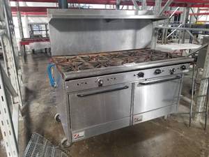 lot 42 image: Southbend Stainless Steel Natural Gas Range 10-Burner Double Oven X460DD