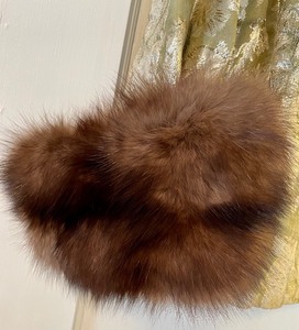 lot 53 image: Vintage Metallic Crafted Fur Sleeved Jacket