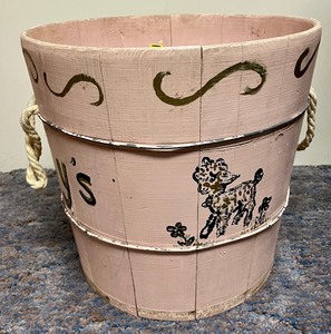 lot 110 image: Vintage Painted Toy Bucket