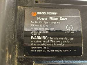 lot 205 image: Black and Decker Power Miter Saw