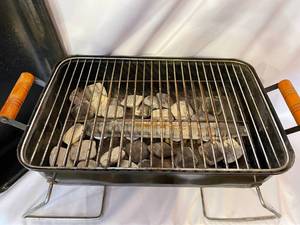 lot 228 image: Thermos Propane Hibatchi Grill With Heat Stones
