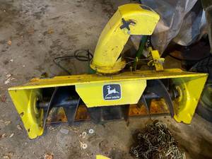 lot 249 image: John Deere Riding Lawn Mower w Plow Attachment