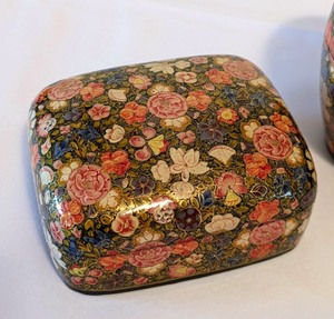 lot 150 image: Painted Trinket Boxes