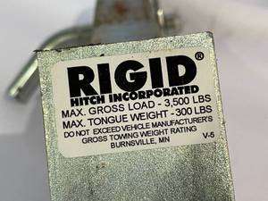 lot 296 image: Rigid Hitch 3500 LB Trailer Hitch Attachment