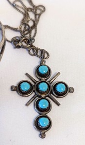 lot 165 image: Sterling and Turquoise Necklace and Bracelet