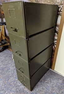 lot 183 image: Vintage Metal File Cabinet