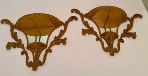 lot 13 image: Pair of Mirrored Vintage Wall Shelves