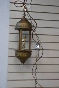 lot 79 image: Vintage oil string lamp