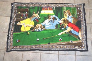 lot 90 image: cloth wall rug