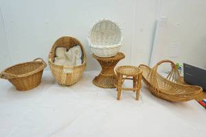 lot 173 image: wicker baskets