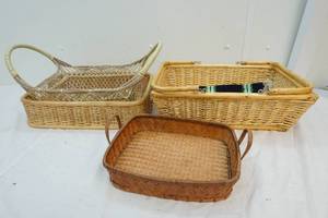 lot 179 image: wicker,straw baskets