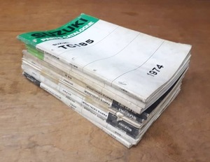 lot 1710 image: (Lot of 10) Vintage Suzuki Parts Catalogs - All Manuals are Shown in Pictures