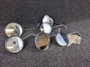 lot 1556 image: NOS & USED - (Lot of 6) Vintage Motorcycle Mirrors - No Part Numbers