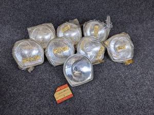 lot 1643 image: NOS - (Lot of 8) 1968 Suzuki 50, M15, M15D, M12, 80K10, K11, K15 Headlamp Lens Assembly - Part No. 35121-03610