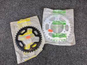 lot 1676 image: NOS - (Lot of 2) Sunstar Rear Chain Sprockets - Part No. 38-520 & 35