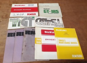 lot 1714 image: (Lot of 12) Original Vintage Suzuki Owners Manuals - All Manuals are shown in Pictures