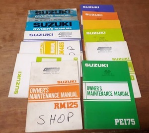 lot 1715 image: (Lot of 12) Original Vintage Suzuki Owners Manuals - All Manuals are shown in Pictures